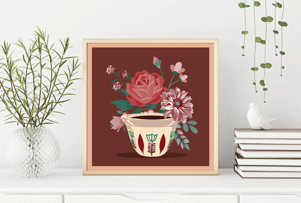 Coffee Flowers Art Print