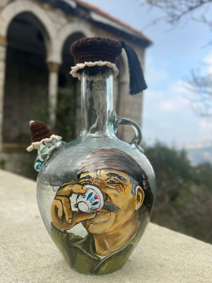 1.5 L Hand-Painted Water jug – Lebanese Man