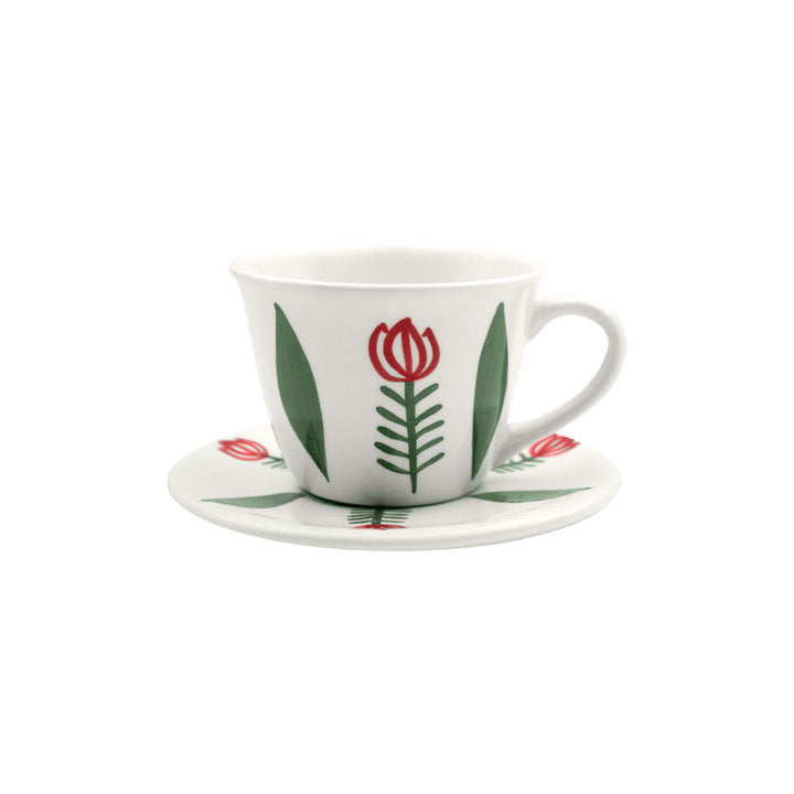 Tulip Tea Cup With Plate