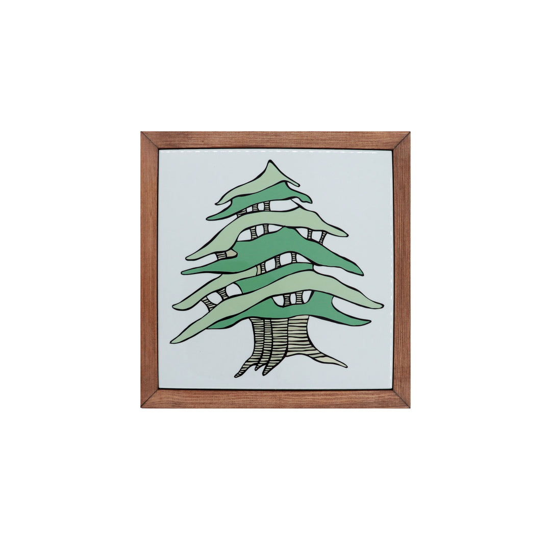 Cedar of Lebanon Ceramic Painting