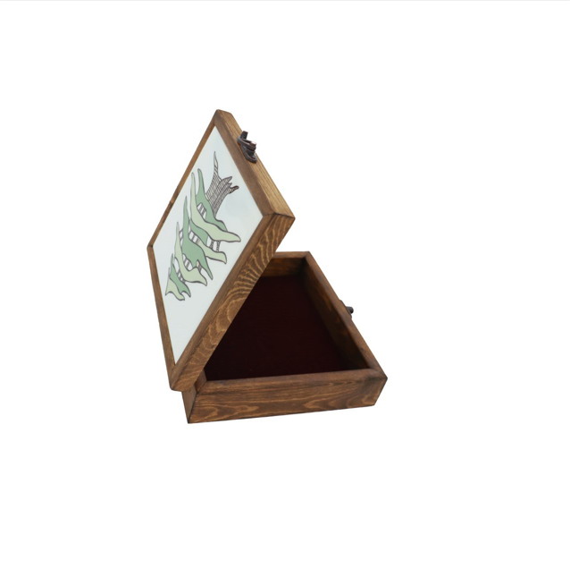 Cedar of Lebanon Ceramic Wood Box