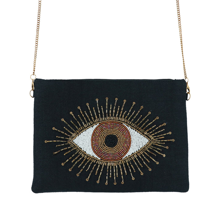 Golden Eye Black Tote Bag