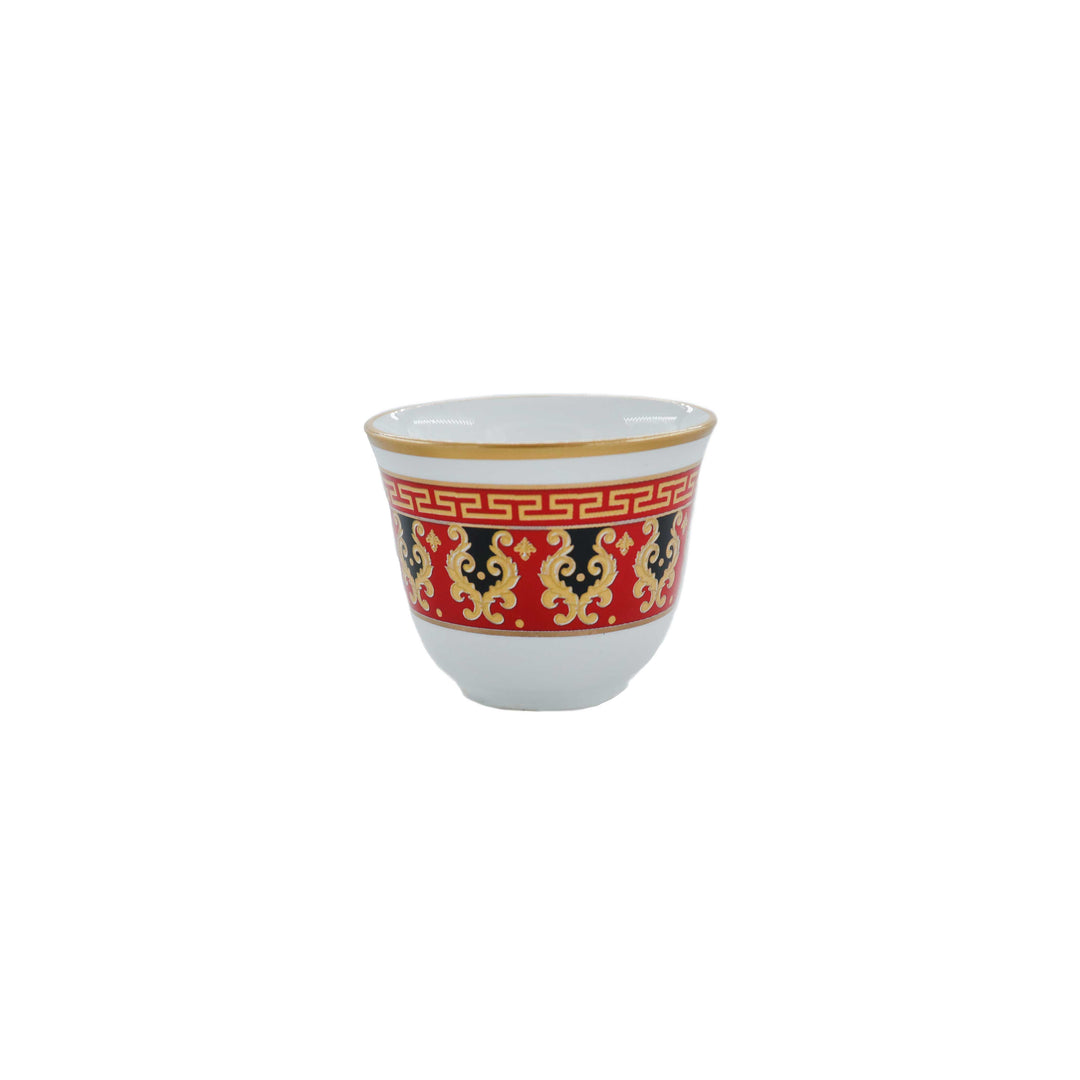 Orange & Red Coffee Cups - Set of 6
