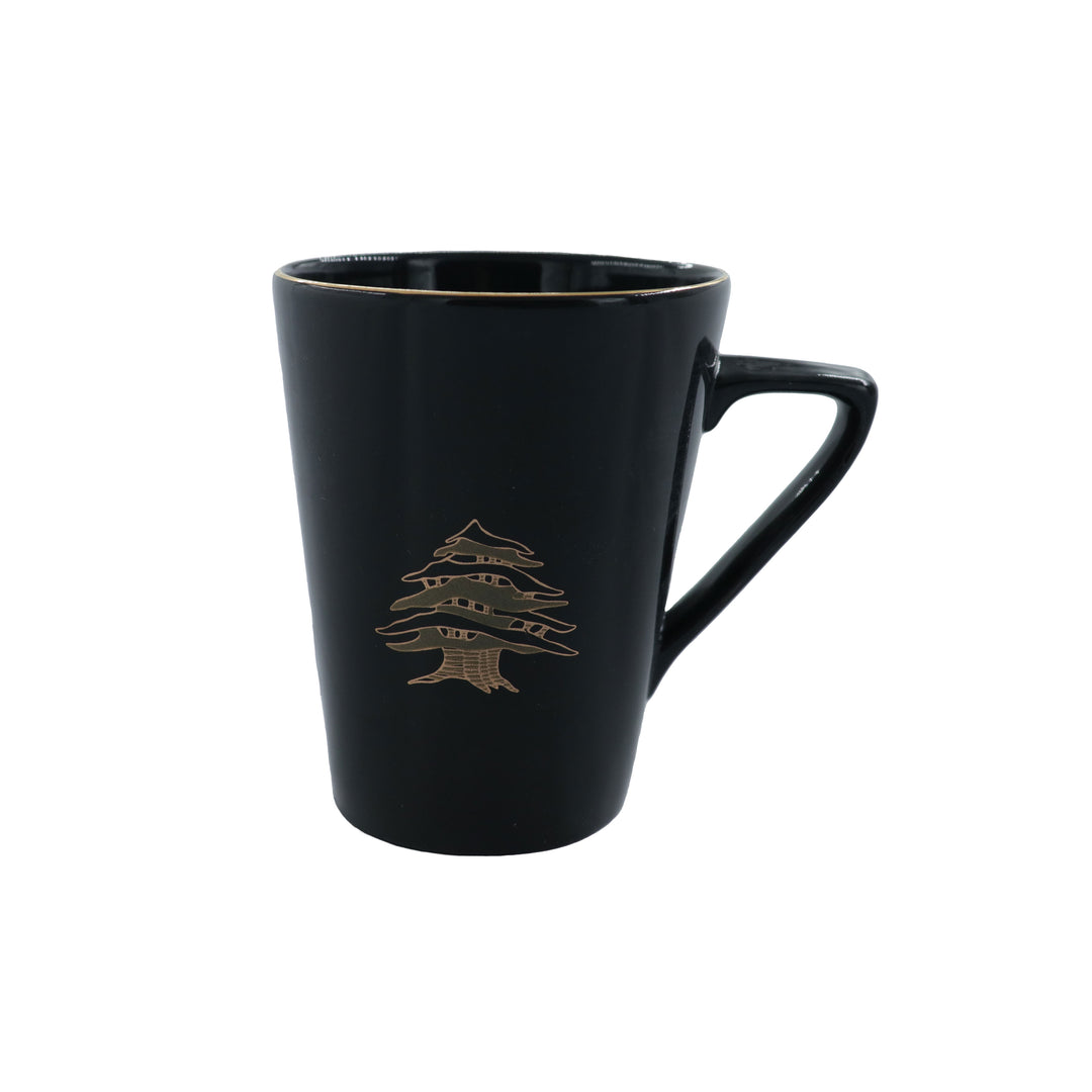 Black Cedar of Lebanon Porcelain Mug