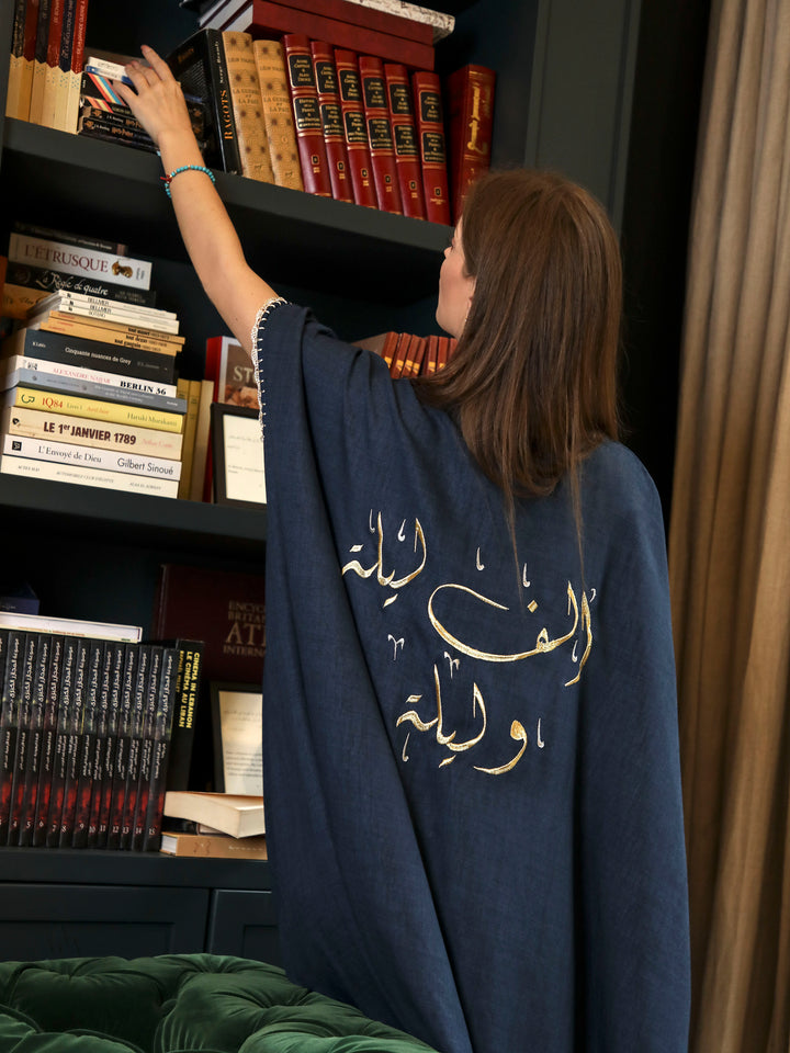 Alf Leila Dark Blue Abaya