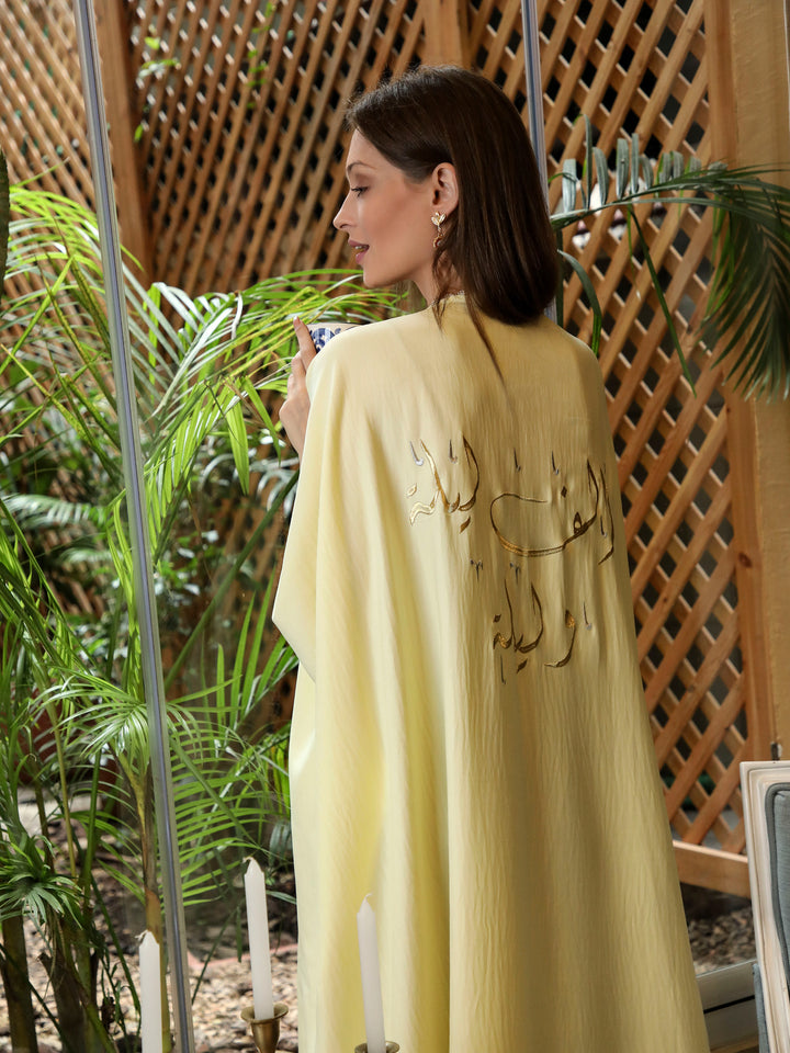 Alf Leila Yellow Abaya