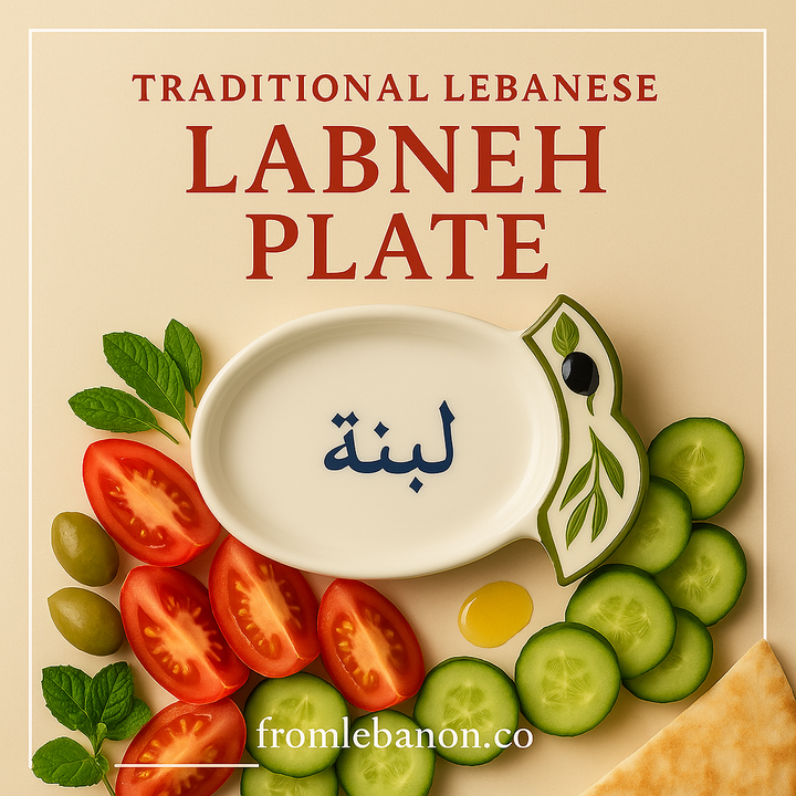 Labneh & Olives Hand Painted Ceramic Serving Plate