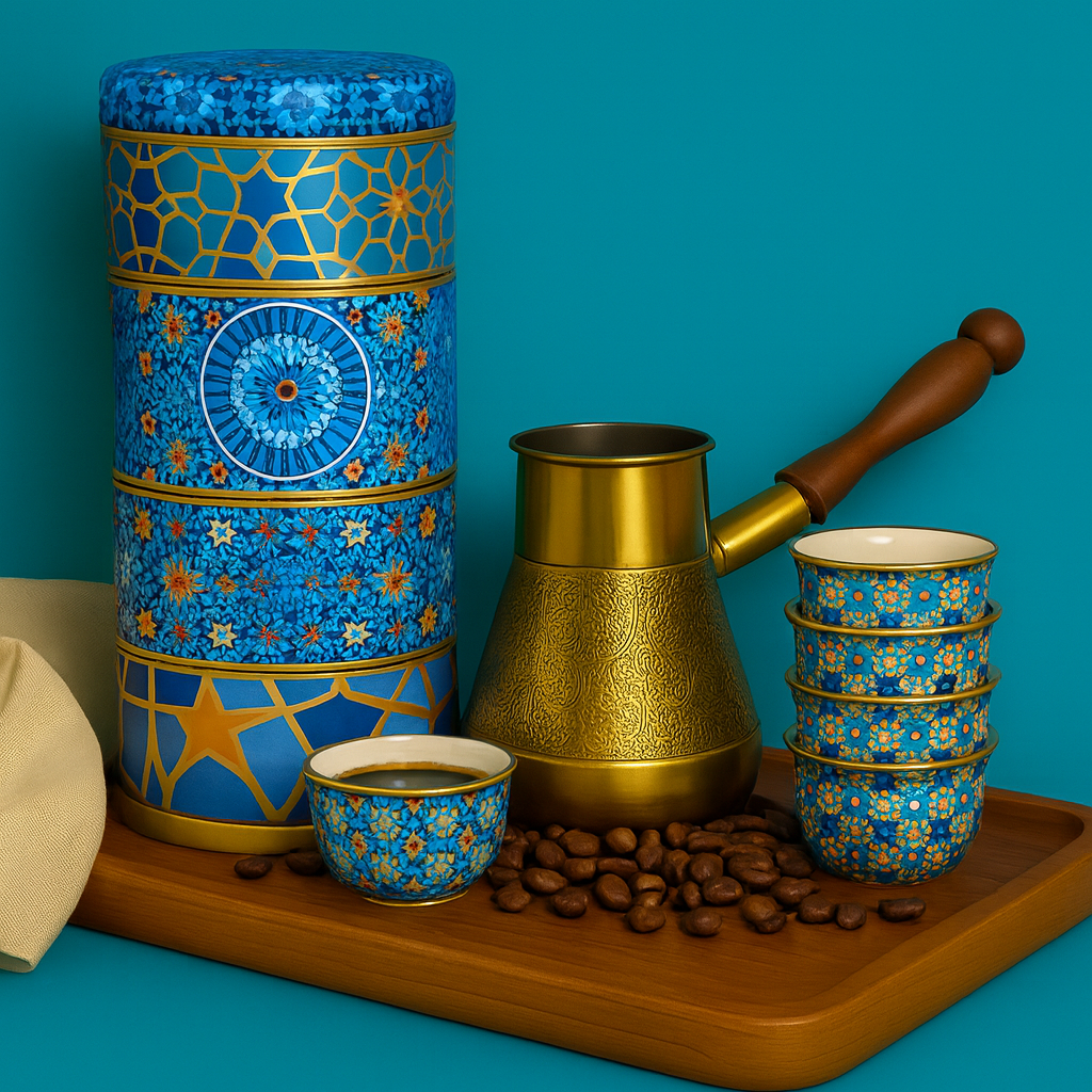 Gold Engraved Coffee Pot