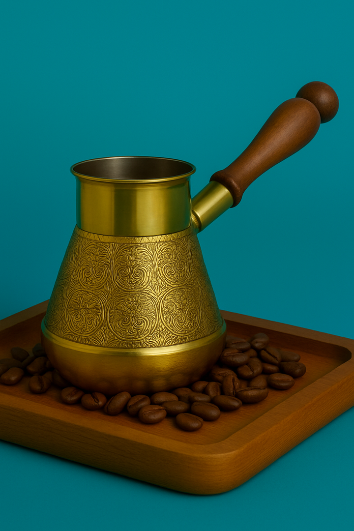 Gold Engraved Coffee Pot