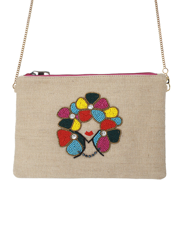 Flower Lady Beaded Bag