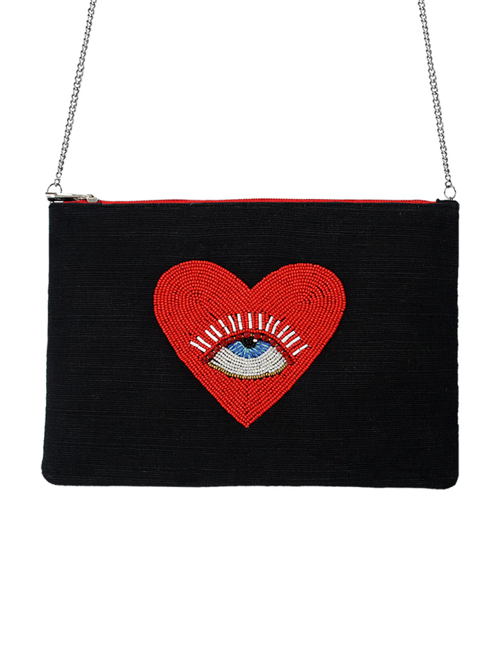 Heart Beaded Bag