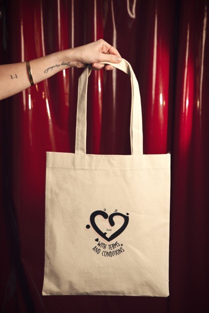 TOTE BAG - حب with terms and conditions