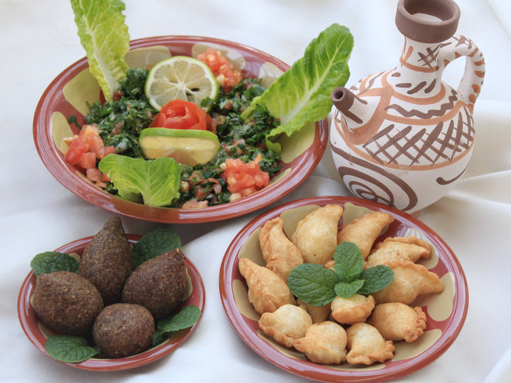 Lebanese Traditional Mezze & Melamine Bowls