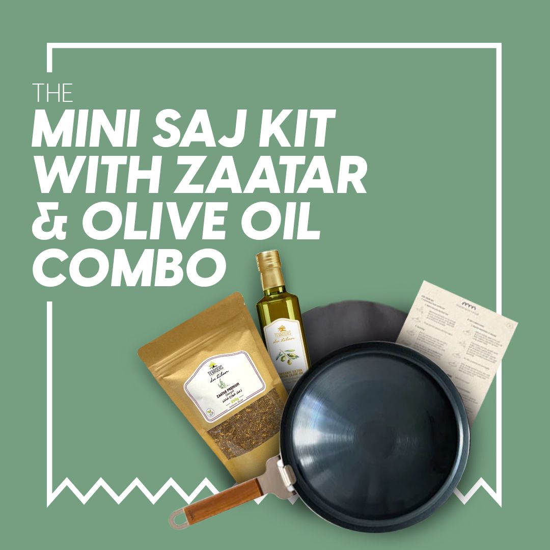 Mini Saj Kit with Zaatar & Olive Oil Combo Set