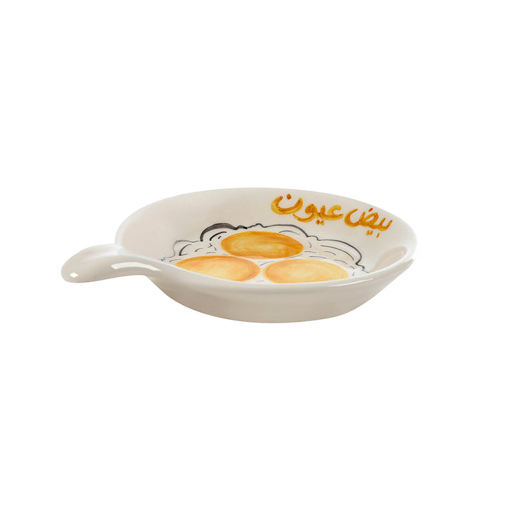 Fried Egg Hand Painted Ceramic Pan