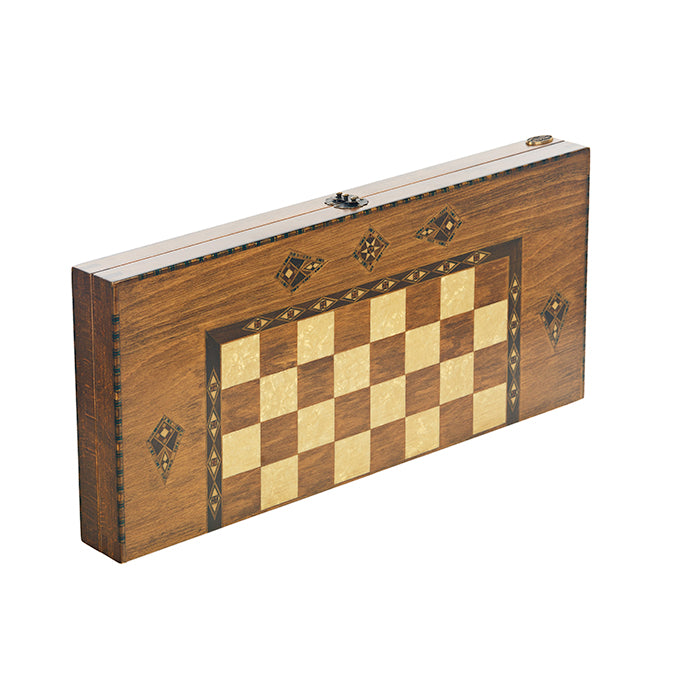 Antique Backgammon & Chess Board
