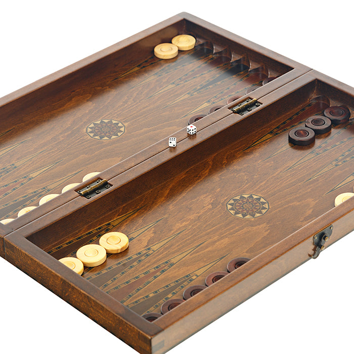 Antique Backgammon & Chess Board