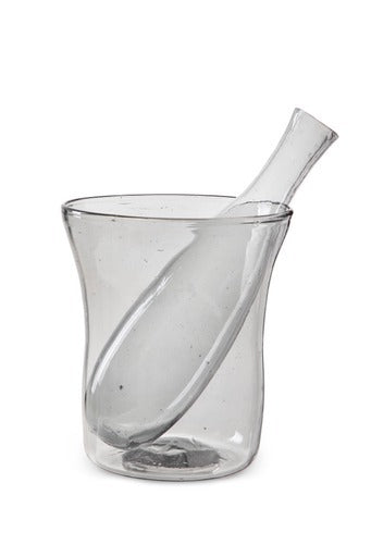 Ice bucket with bottle 1L- smokey grey